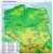 Polska mapa fizyczna 1.750 000 w formie naklejki. Producent. Piętka. Fragment 3