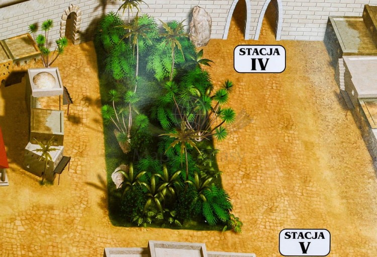 Droga Krzyżowa Jezusa na Golgotę w formie naklejki. Producent: Piętka. Fragment 4