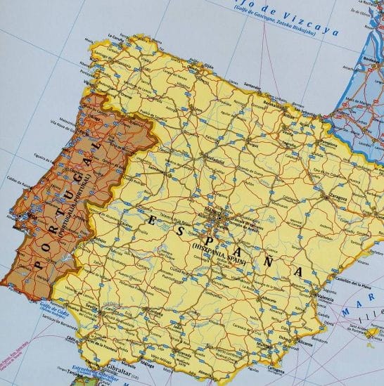 Europa 1:3 000 000. Mapa ścienna polityczno-drogowa wydawnictwa Eko-Graf. Fragment 5