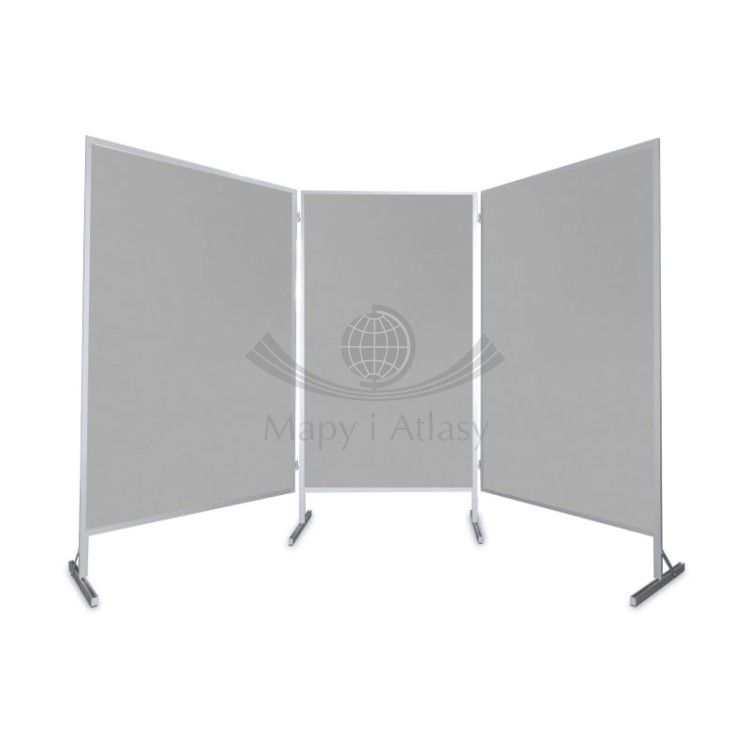 Tablica wolnostojąca parawan trzymodułowa 3 razy 100 x 170 x 190 cm. TW84z