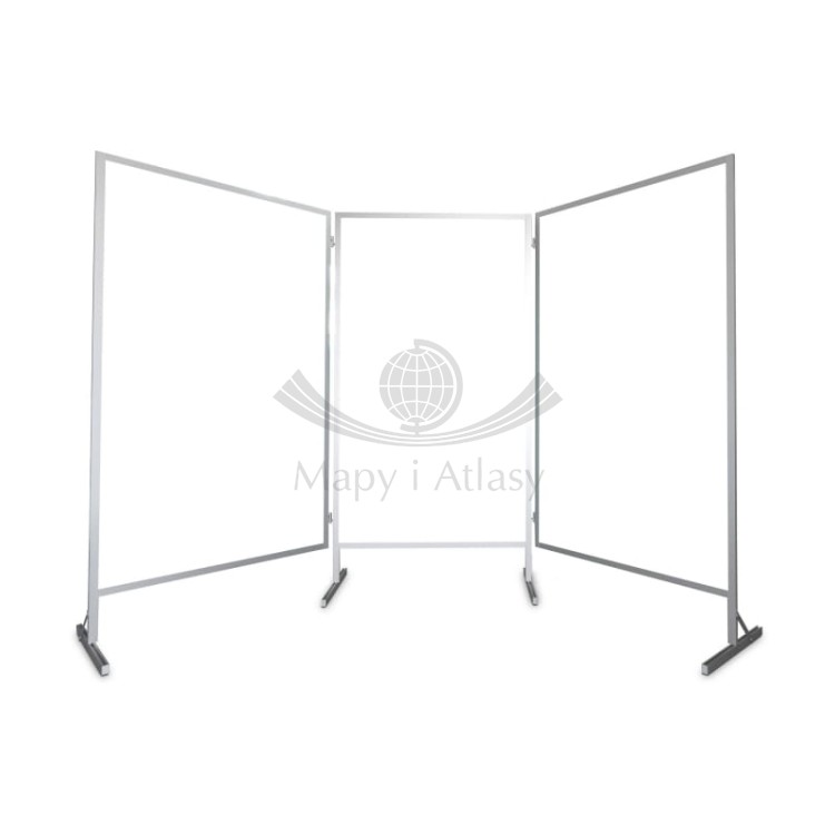 Tablica wolnostojąca parawan trzymodułowa 3 razy 100 x 170 x 190 cm. TW84z