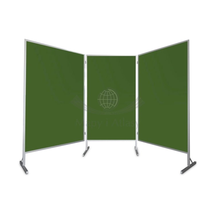 Tablica wolnostojąca parawan trzymodułowa 3 razy 100 x 170 x 190 cm. TW84z