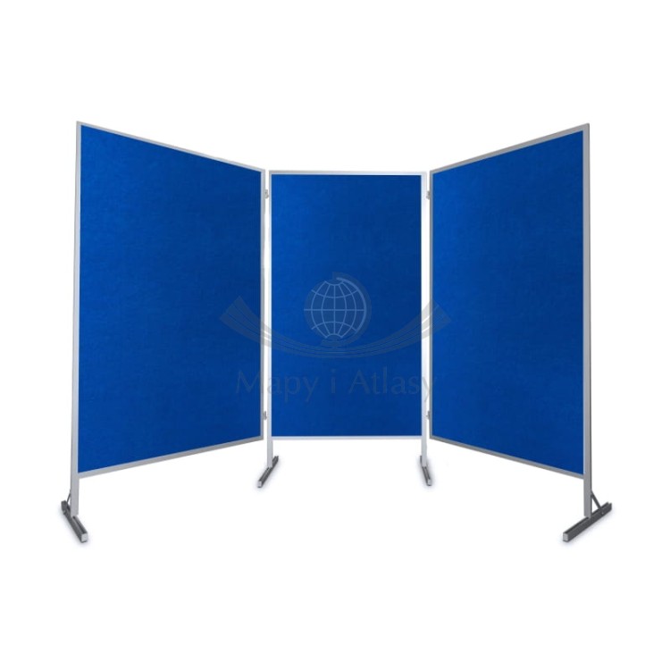 Tablica wolnostojąca parawan trzymodułowa 3 razy 100 x 170 x 190 cm. TW84z