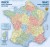 Francja 1:1 300 000. Naklejka, mapa ścienna. Kody pocztowe. Producent: Piętka. Cała mapa