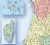Francja 1:1 300 000. Naklejka, mapa ścienna. Kody pocztowe. Producent: Piętka. Fragment 4