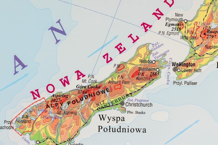 Australia 1:6 200 000. Naklejka, mapa ścienna. Fizyczna. Producent: Piętka. Fragment 9