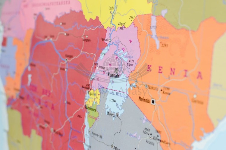 Afryka 1:9 100 000. Naklejka, mapa ścienna. Polityczna. Producent: Piętka. Fragment 5