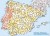 Hiszpania i Portugalia 1:1 000 000. Naklejka, mapa ścienna drogowa i kodowa. Producent: Piętka. Cała mapa