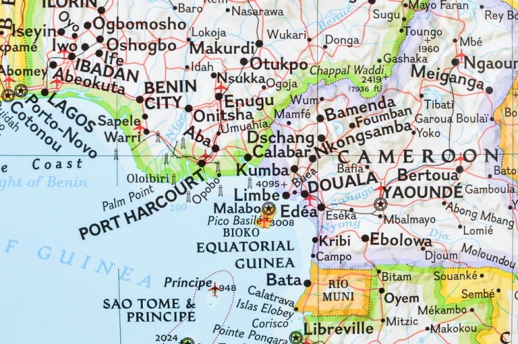 Afryka. Mapa ścienna polityczna wydawnictwa National Geographic. Fragment 6