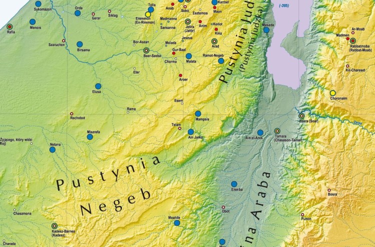 Ziemia Święta. Mapa ścienna wydawnictwa Piętka. Fragment 2