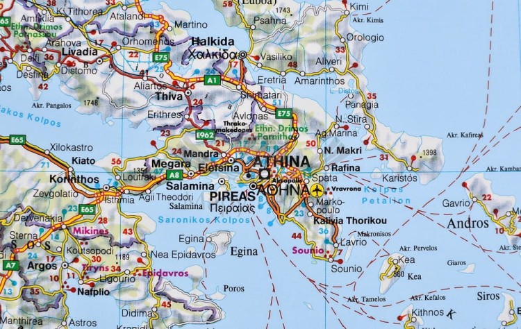 Bałkany / Europa południowo-wschodnia. Arkusz, mapa ścienna drogowa. Producent: 	Freytag&Berndt. Fragment 6