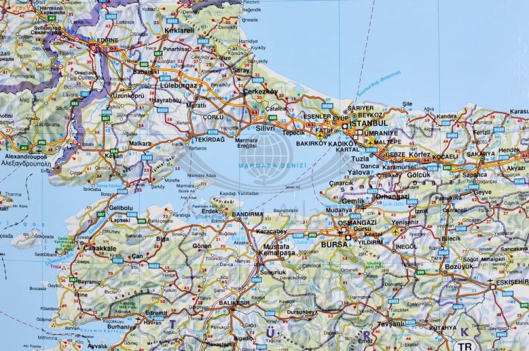 Bałkany / Europa południowo-wschodnia. Arkusz, mapa ścienna drogowa. Producent: 	Freytag&Berndt. Fragment 7