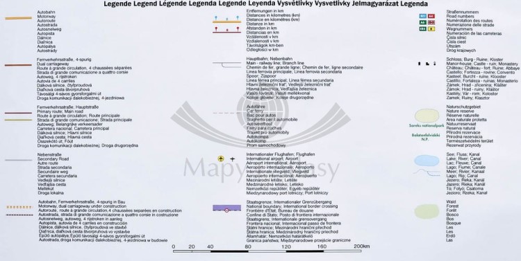 Bałkany / Europa południowo-wschodnia. Arkusz, mapa ścienna drogowa. Producent: 	Freytag&Berndt. Fragment 10