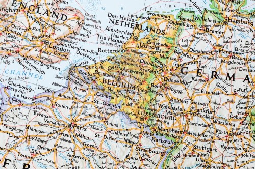 Europa 1:5 419 000. Arkusz, mapa ścienna polityczna. Wydawnictwo: National Geographic. Fragment 1