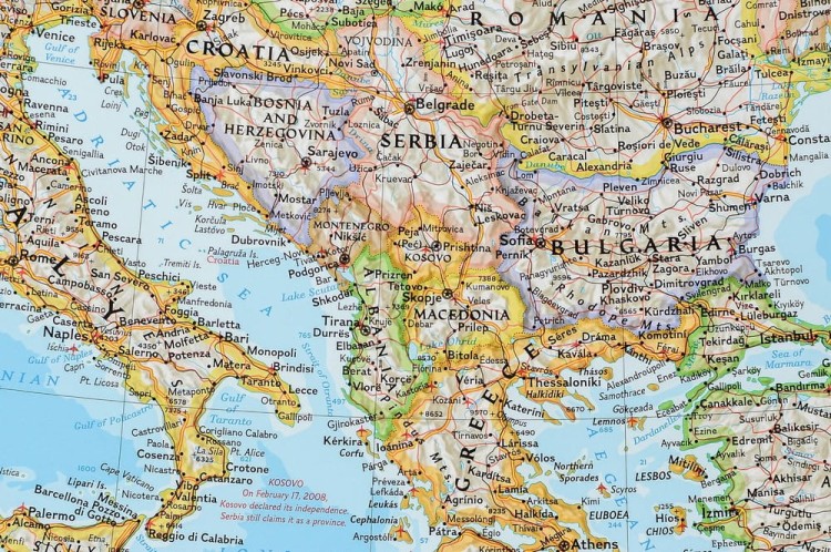 Europa 1:8 399 000. Arkusz, mapa ścienna polityczna. Wydawnictwo: National Geographic. Fragment 3