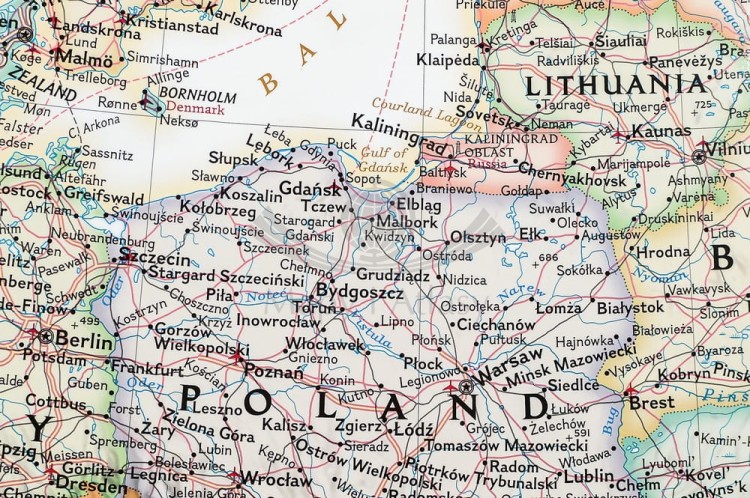 Europa 1:5 471 000. Arkusz, mapa ścienna ekskluzywna. Wydawnictwo: National Geographic. Fragment 3