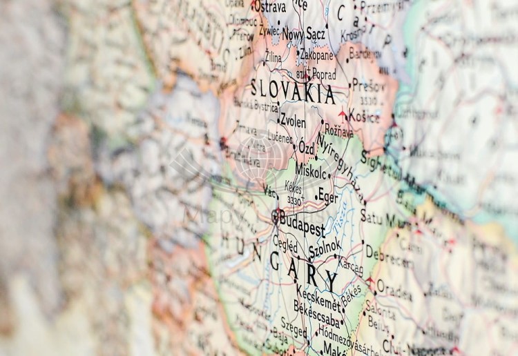 Europa 1:5 471 000. Arkusz, mapa ścienna ekskluzywna. Wydawnictwo: National Geographic. Fragment 9