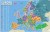 Europa. Arkusz, mapa ścienna. Kody pocztowe. Producent: ArtGlob. Cała mapa