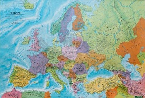 Europa 16 000 000. Arkusz, mapa ścienna polityczna. FB. Producent: Freytag&Berndt. Cała mapa