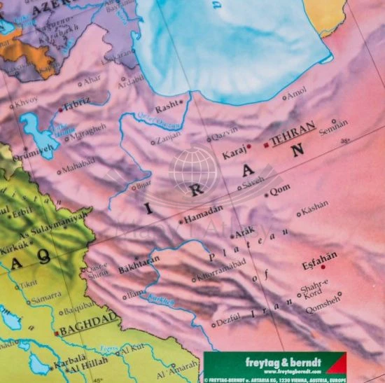 Europa 1:6 000 000. Mapa polityczna w wersji do wpinania wydawnictwa Freytag & Berndt. Fragment 6