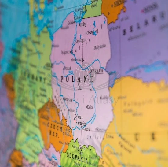 Europa 1:6 000 000. Mapa polityczna w wersji do wpinania wydawnictwa Freytag & Berndt. Fragment 7