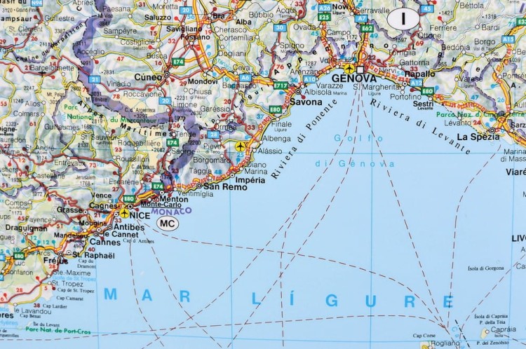 Europa Zachodnia. Arkusz, mapa ścienna drogowa. Niemcy, Dania, Szwajcaria, Beneluks, Francja, Wielka Brytania, Hiszpania, Portugalia. FB. Producent: Freytag&Berndt. Fragment 8