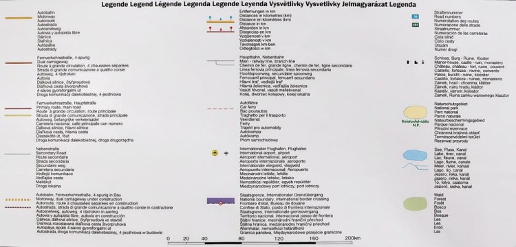 Europa Zachodnia. Arkusz, mapa ścienna drogowa. Niemcy, Dania, Szwajcaria, Beneluks, Francja, Wielka Brytania, Hiszpania, Portugalia. FB. Producent: Freytag&Berndt. Fragment 11