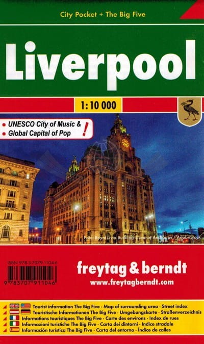 Liverpool 1:10 000. Laminowana mapa / Plan miasta. Freytag & Berndt