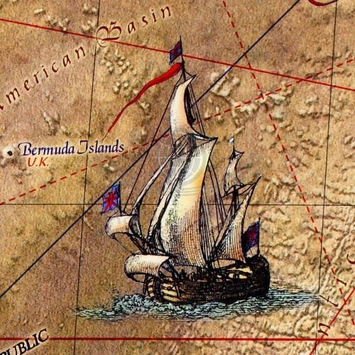Świat 1:33 000 000. Arkusz, mapa ścienna stylizowana a'la pergamin. Producent: Ray&Co. Fragment 3