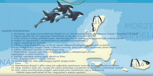 Świat Młodego Odkrywcy. Arkusz, mapa ścienna dla dzieci. Producent: ArtGlob. Fragment 6