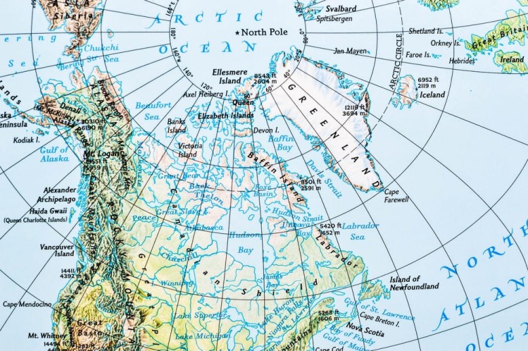 Ameryka Północna i Południowa 1:19 100 000. Mapa ścienna polityczna wydawnictwa National Geographic. Fragment 13