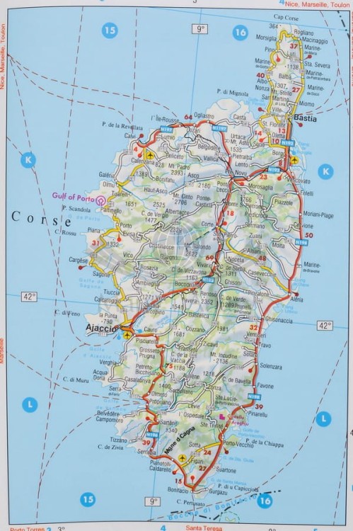 Francja 1:1 000 000. Arkusz, mapa ścienna drogowa wydawnictwa Freytag & Berndt. Fragment 5