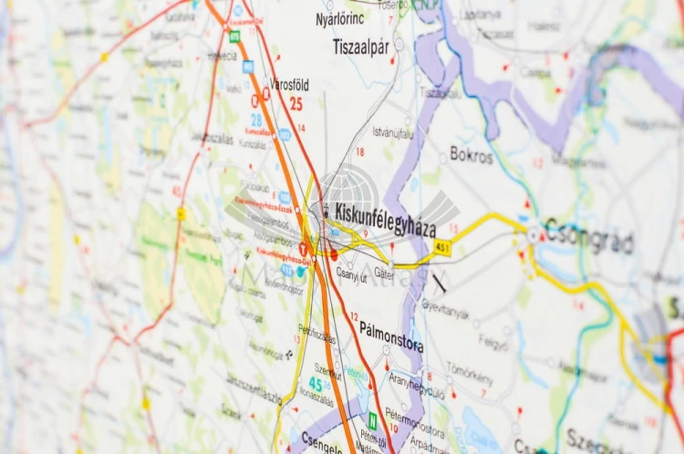 Węgry 1:400 000. Arkusz, mapa ścienna drogowa. FB. Producent: Freytag & Berndt. Fragment 5