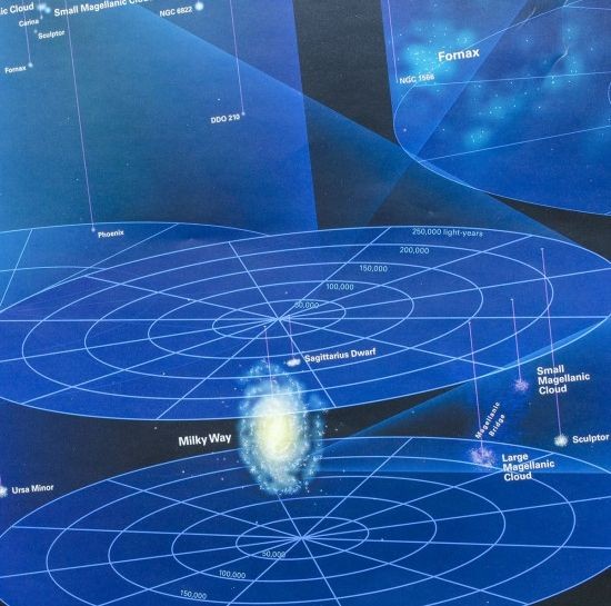 Wszechświat. Arkusz, mapa ścienna. Producent: National Geographic. Fragment 2