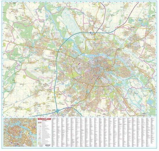 Wrocław 120 000. Arkusz, mapa ścienna wydawnictwa Eko-Graf