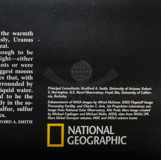 Układ Słoneczny. Arkusz, mapa ścienna dwustronna. Wydawnictwo: National Geographic. Fragment 11