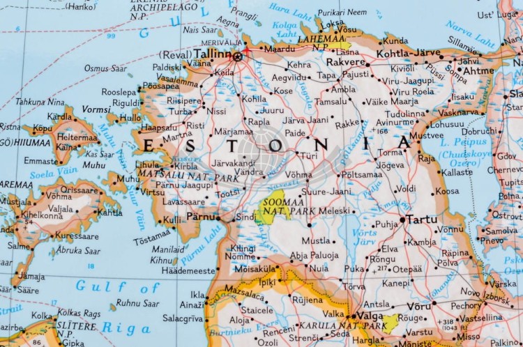 Skandynawia 1:2 763 000. Arkusz, mapa ścienna. Wydawnictwo: National Geographic. Fragment 1