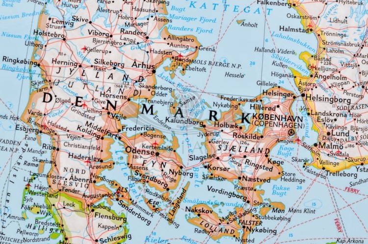 Skandynawia 1:2 763 000. Arkusz, mapa ścienna. Wydawnictwo: National Geographic. Fragment 2