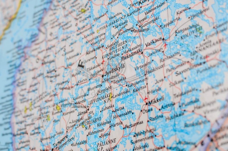 Skandynawia 1:2 763 000. Arkusz, mapa ścienna. Wydawnictwo: National Geographic. Fragment 5