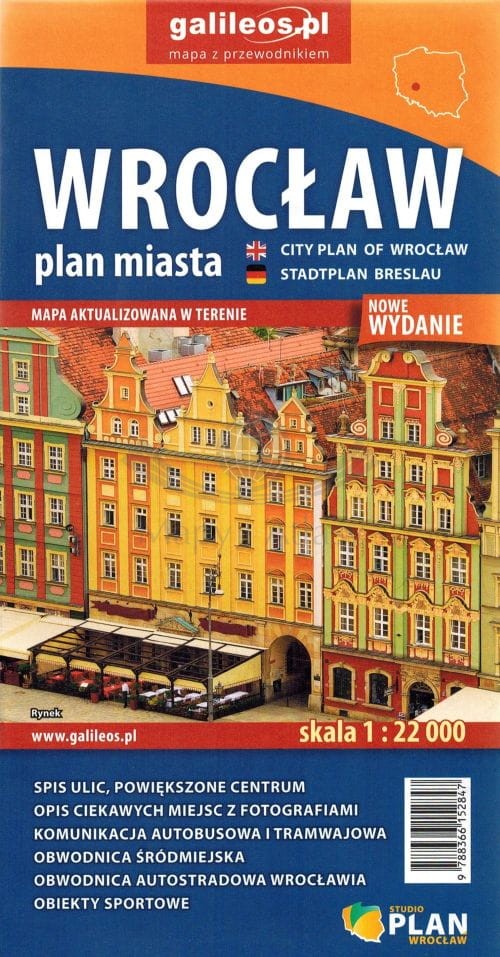 Wrocław 1:22 000. Mapa / Plan miasta. Galileos