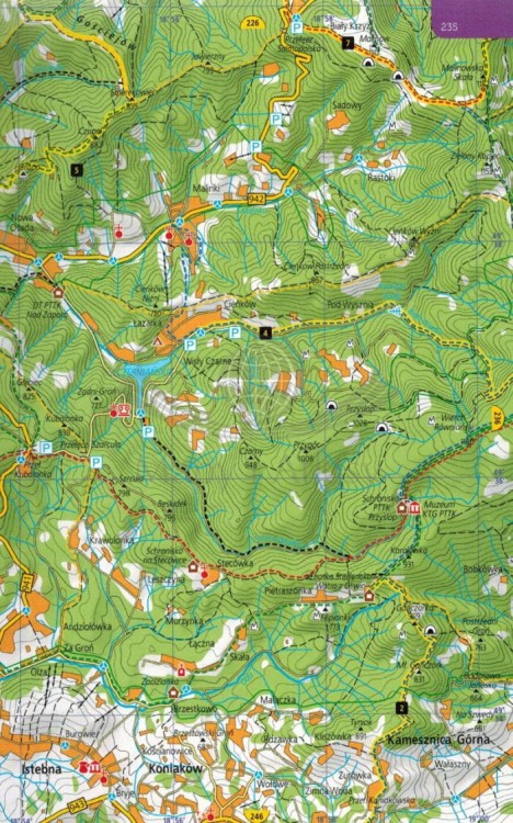 Beskid Śląski, Beskid Żywiecki i Mały. Przewodnik z górskiej półki wydawnictwa Bezdroża. Atlas - przykładowy arkusz