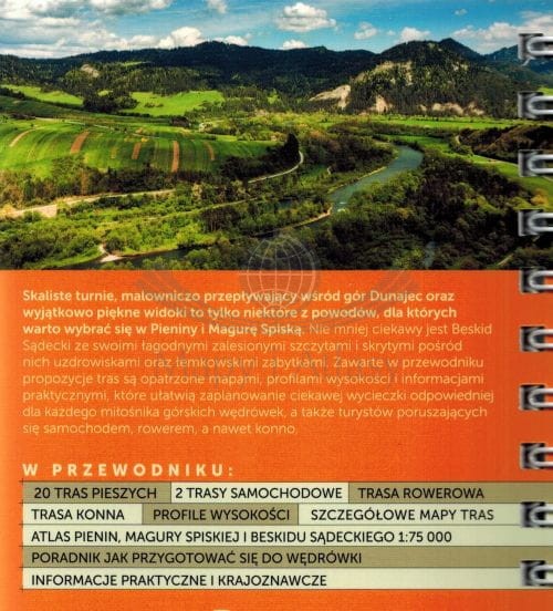 Pieniny i Magura Spiska, Beskid Sądecki. Przewodnik z górskiej półki wydawnictwa Bezdroża. Okładka tył