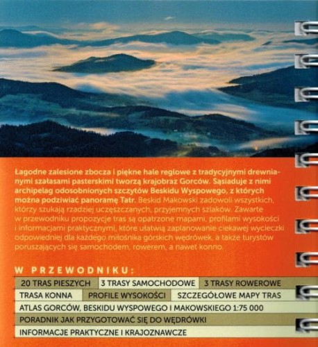 Gorce, Beskid Wyspowy i Makowski. Przewodnik z górskiej półki wydawnictwa Bezdroża. Okładka tył