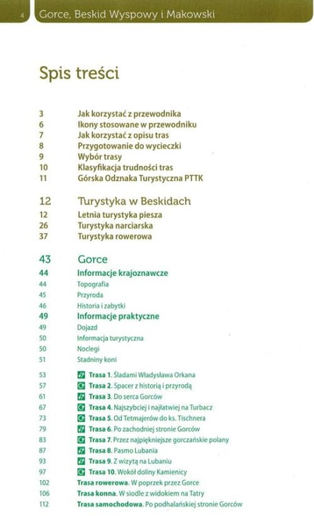 Gorce, Beskid Wyspowy i Makowski. Przewodnik z górskiej półki wydawnictwa Bezdroża. Spis treści 1
