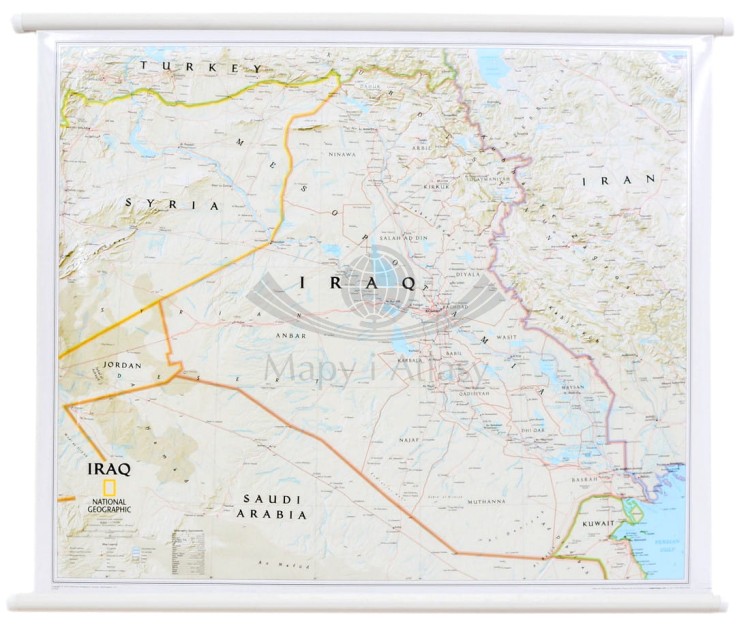 Irak. Mapa ścienna. National Geographic. Całość