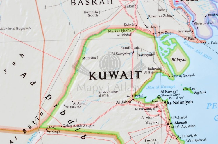Irak. Mapa ścienna. National Geographic. Fragment 3