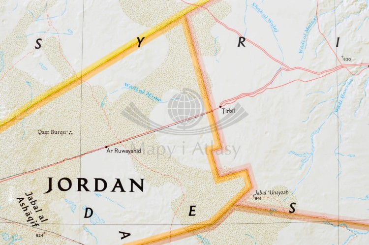 Irak. Mapa ścienna. National Geographic. Fragment 4