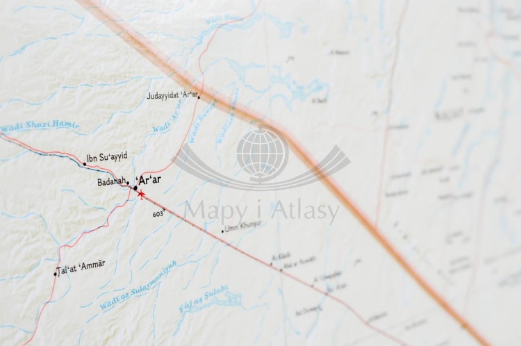 Irak. Mapa ścienna. National Geographic. Fragment 5