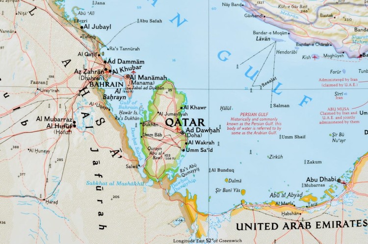Iran. Mapa ścienna wydawnictwa National Geographic. Fragment 6