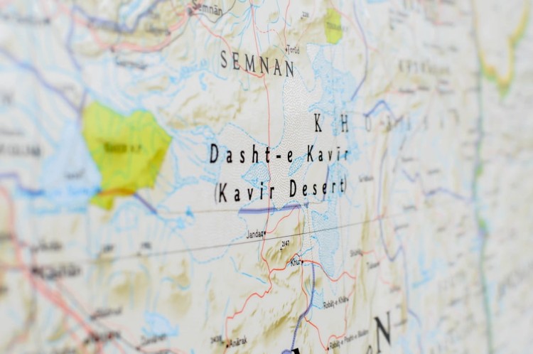 Iran. Mapa ścienna wydawnictwa National Geographic. Fragment 9